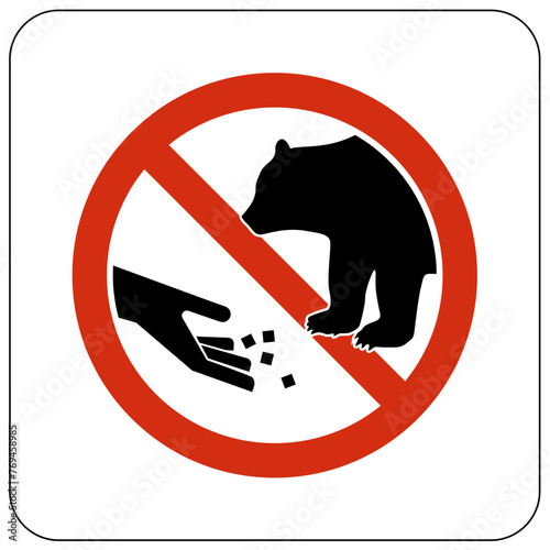 Do not feed animals sign