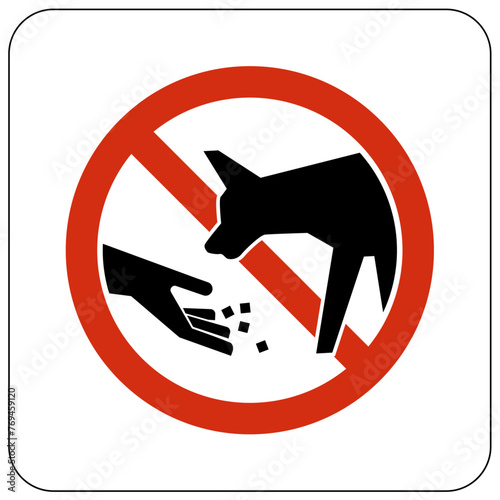 Do not feed animals sign