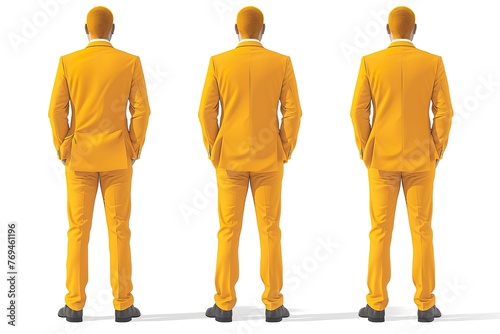 3d Vector Yellow Suitca photo