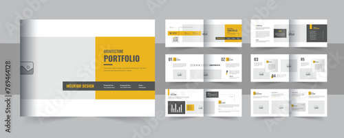 Modern landscape architecture portfolio brochure design for corporate company