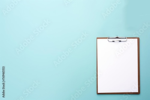 A blank mockup medical clipboard, symbolizing routine wellness checks in healthcare.