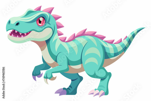 Fototapeta Naklejka Na Ścianę i Meble -  cute cartoon character xixiasaurus 