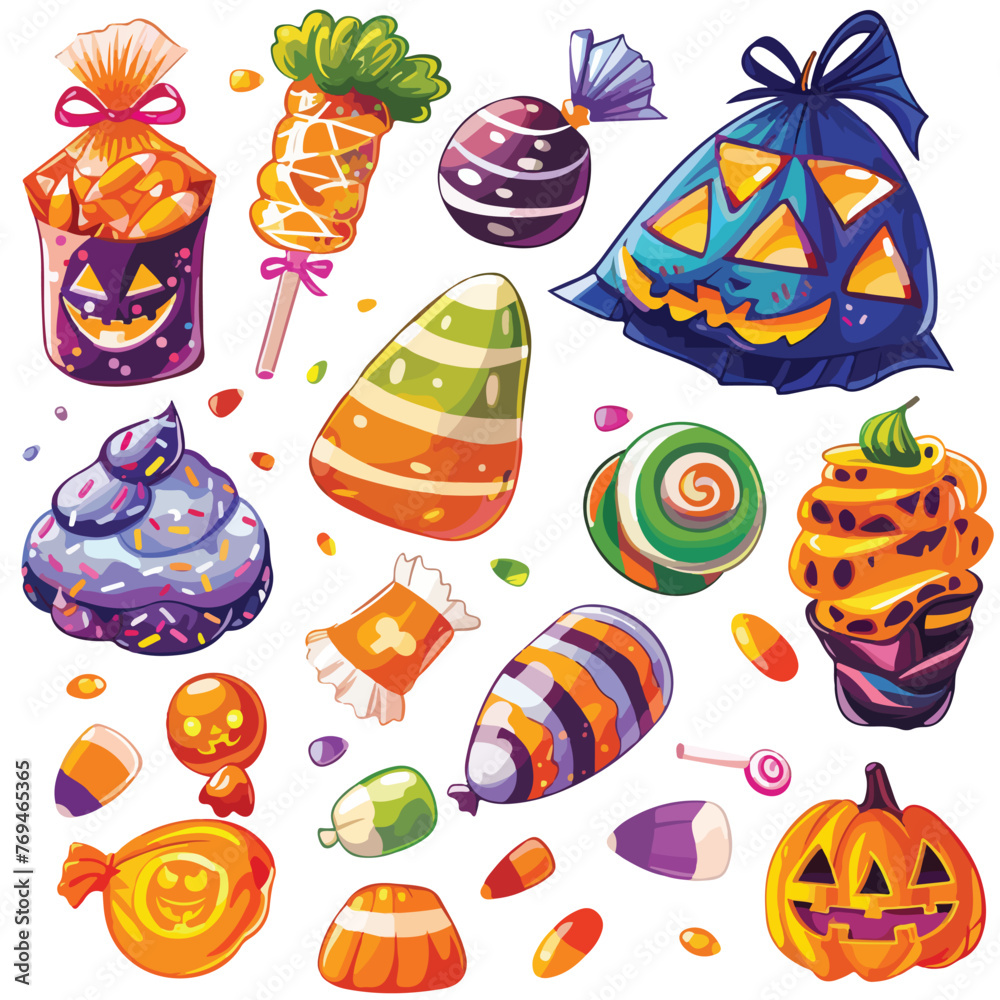 Candy Halloween Treats Clipart clipart
