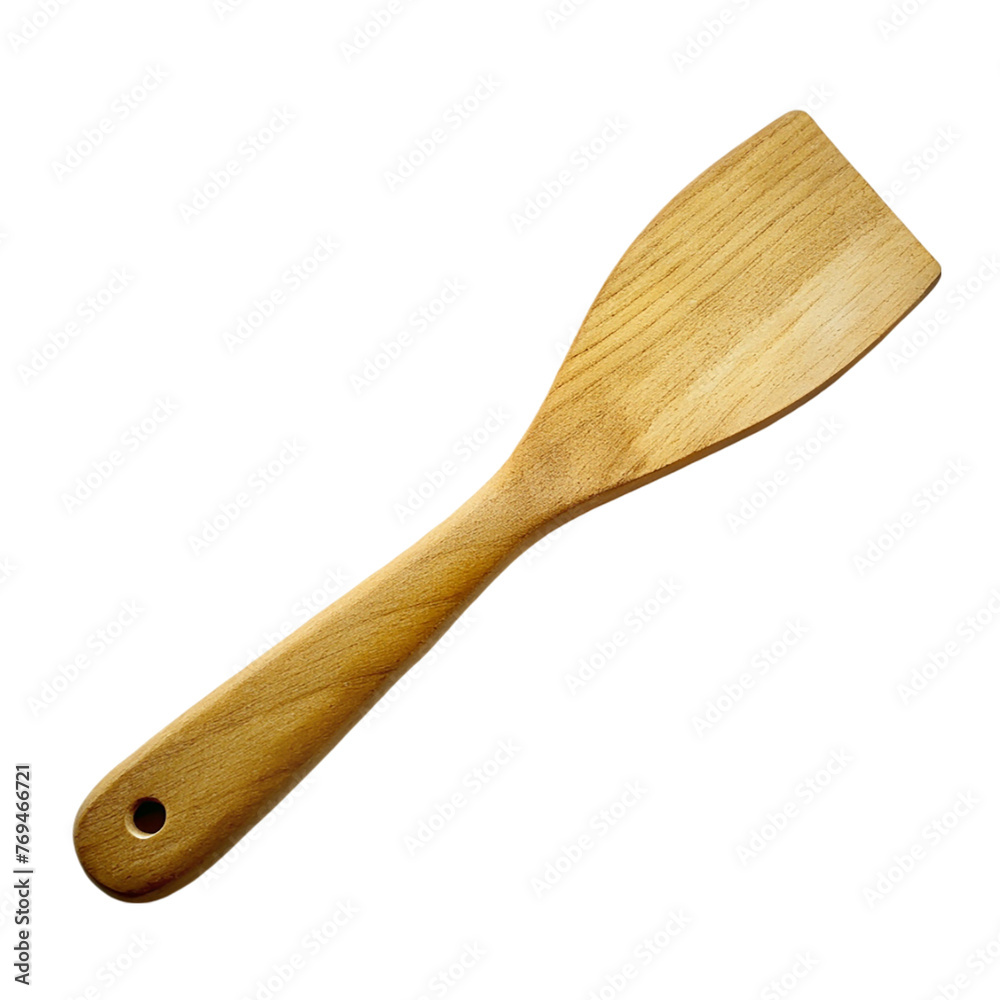 Wooden kitchen spatula isolated on transparent background. Wooden kitchen spatula isolated on transparent background.