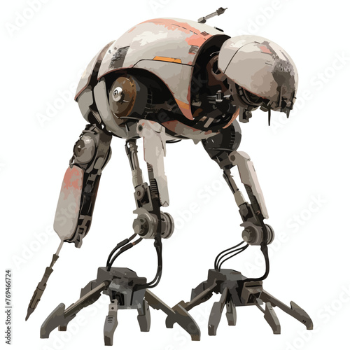 Combat Droid isolated on white clipart isolated on white