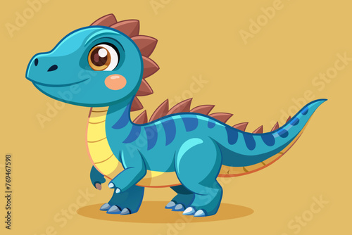 cute cartoon character xixiasaurus 