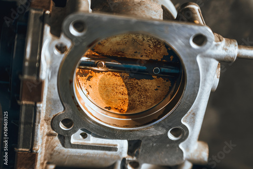 Electronic throttle body covered with carbon deposits can cause bad idling and MPG of the car or truck.