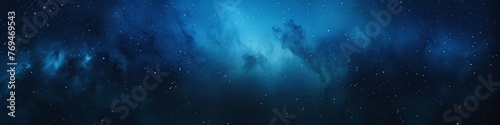 A blue sky filled with stars and clouds in a nighttime backdrop, background, wallpaper, banner