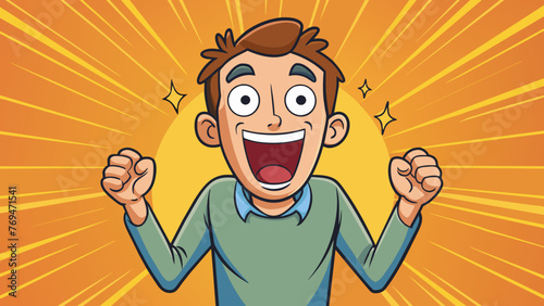 the emotion of surprise vector illustration