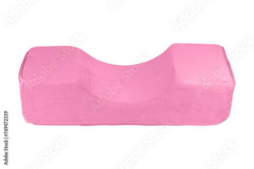 flannel pillows, eyelash salon pillow, massage parlor pillow, trapeze pillow for couches isolated from background photo