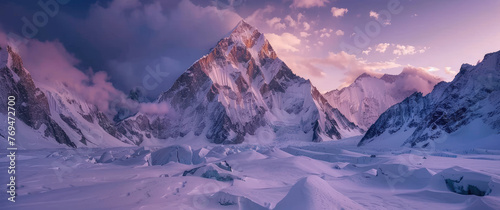 Photo of K2 mountain in himalayas