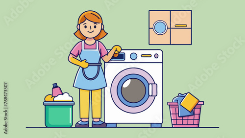 washing machin vector illustration