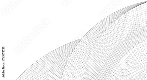 abstract geometry arch 3d illustration
