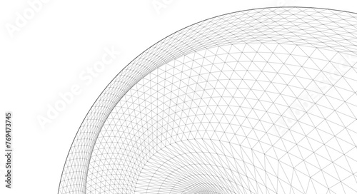 abstract geometry arch 3d illustration
 photo