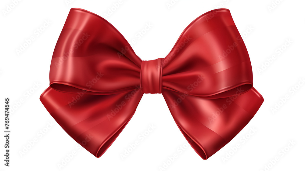 red bow isolated on white background, Crimson Ribbon Elegance
