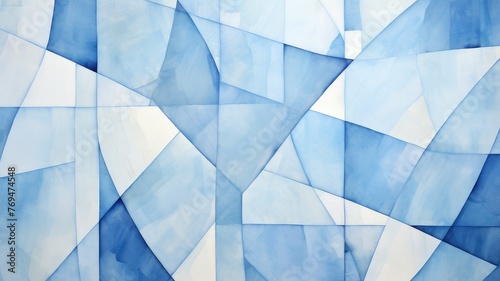 geometric blue art pattern background