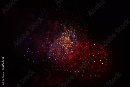 Quadro em tela Feux d'artifices colorés