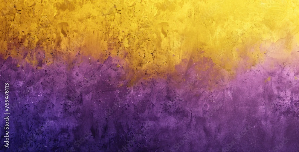 Purple and Yellow Abstract Artwork with a Golden Tint Generative AI