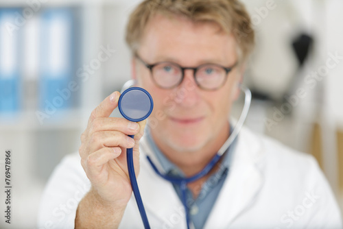a male doctor with stethoscope