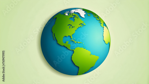 green earth globe  earth globe in the sky  earth background  earth day  national earth day  AI generated