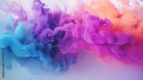 Colorful rainbow smoke background. The concept of a festival of a beautiful party in the gaming world. Close-up