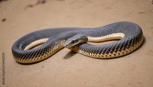 A Cobra With Intricate Patterns On Its Scales