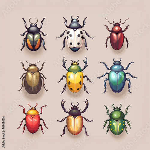 Beetle illustration sets © SP