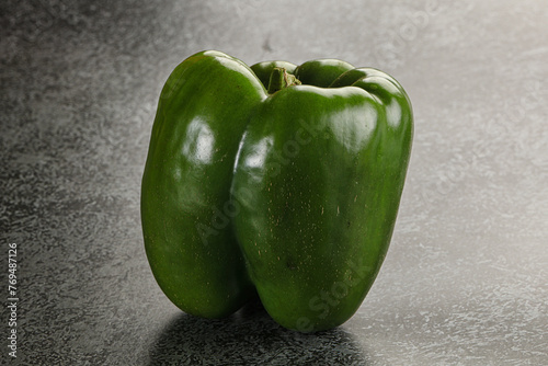 Raw green Bulgarian bell pepper