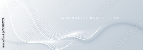 Modern abstract background with wavy lines. Digital future technology concept. vector illustration.