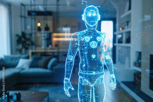 Home of Tomorrow, Holographic AI Assistant in a Smart Living Space