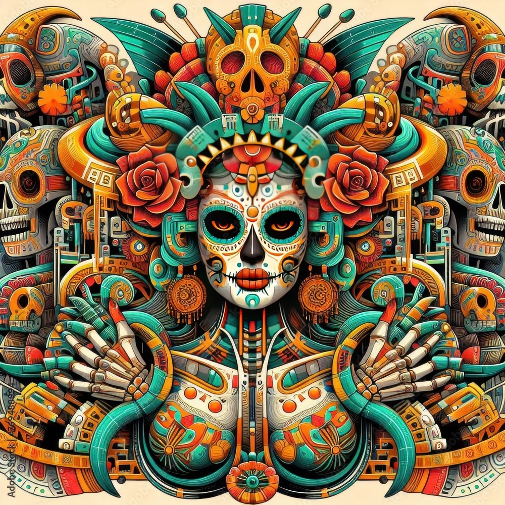 Fototapeta premium Mexican Folk Art