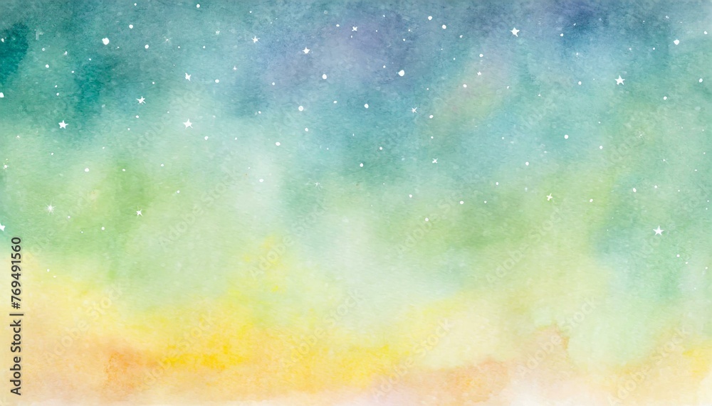 Background inspired by a dreamy starry sky from a fairy tale in watercolor. Background inspired by a dreamy starry sky from a fairy tale in watercolor.