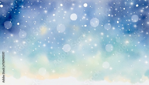 Background inspired by a dreamy starry sky from a fairy tale in watercolor. © Bambi and Sunny