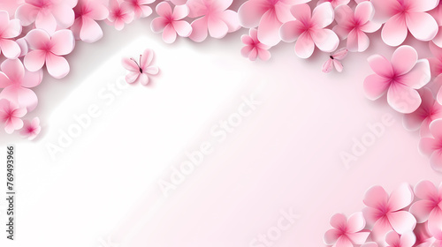 Flower frame with decorative flowers, decorative flower background pattern, floral border background © Derby