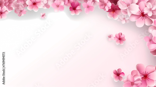 Flower frame with decorative flowers, decorative flower background pattern, floral border background
