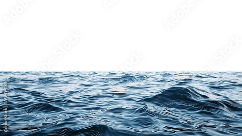 Tranquil Water Surface and Horizon Isolated Background