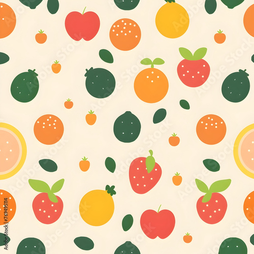 a simple fruit pattern photo