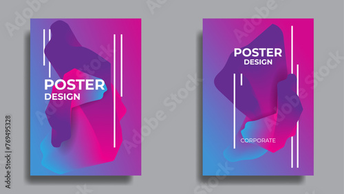 abstract gradient poster or cover background. vector illustration