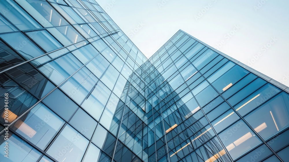 Modern office building detail. Architectural detail of modern skyscraper.