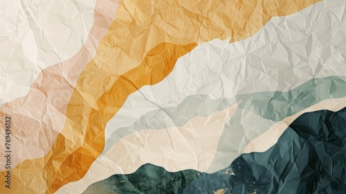 Wallpaper Mural A piece of textured paper displaying a muted painting with organic shapes and elegance, background, wallpaper Torontodigital.ca