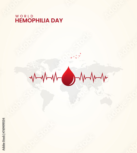 World haemophilia day, haemophilia day creative design for social media banner, poster, vector illustration.