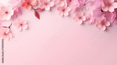 Decorative flower background pattern, floral border background © Derby