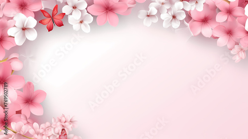 Decorative flower background pattern, floral border background