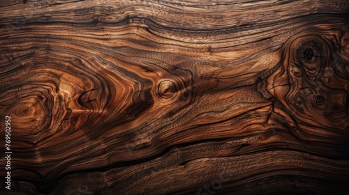 A detailed close-up of a dark and sophisticated walnut wood surface, showcasing its unique grain pattern, background, wallpaper