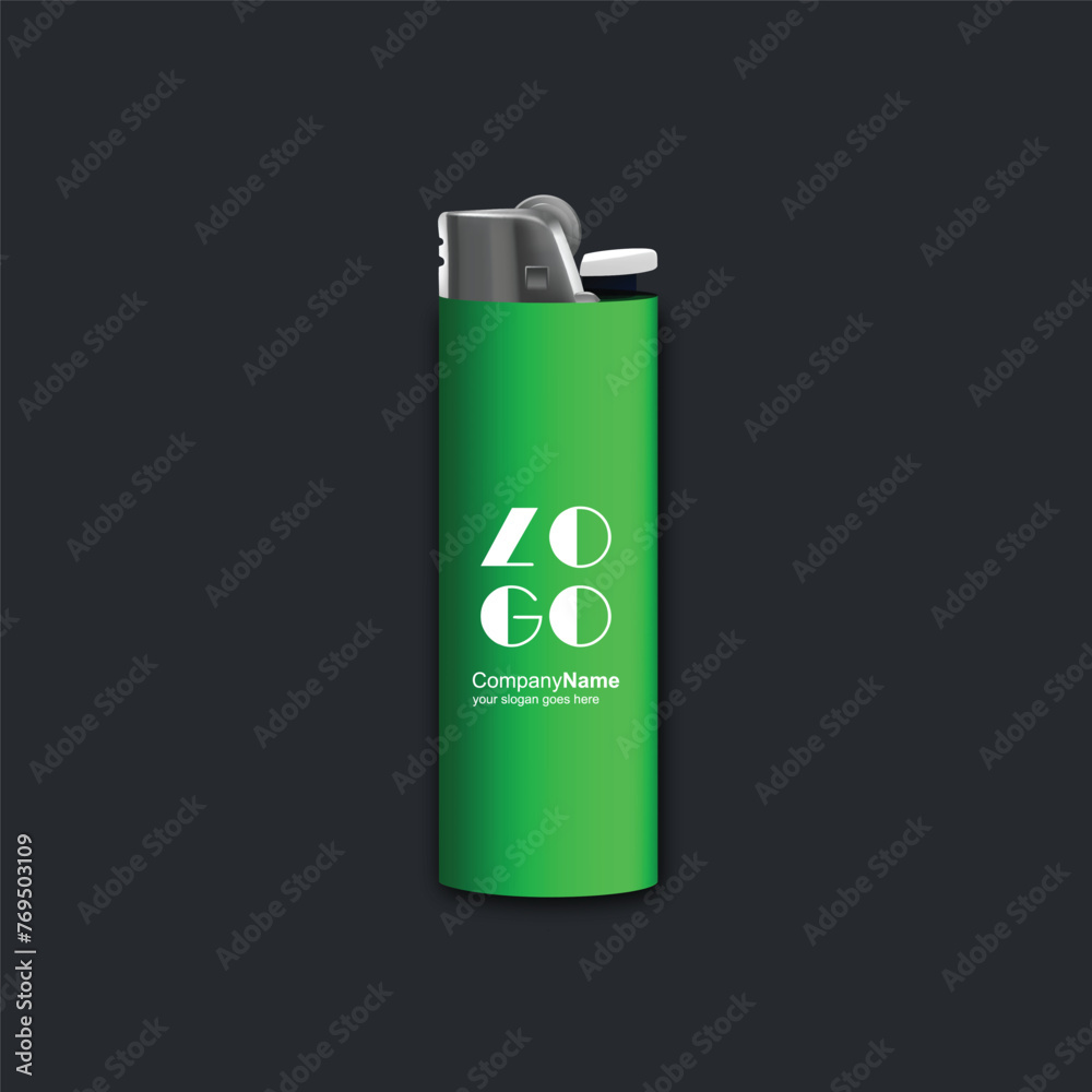 Free Vector Flat Promotional Lighter Mockup Template Free Vector Flat Promotional Lighter Mockup Template