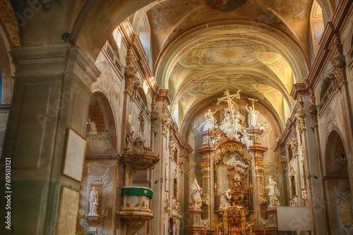 Interior of St.Bernard's cistercian church in Eger,Hungary. photo