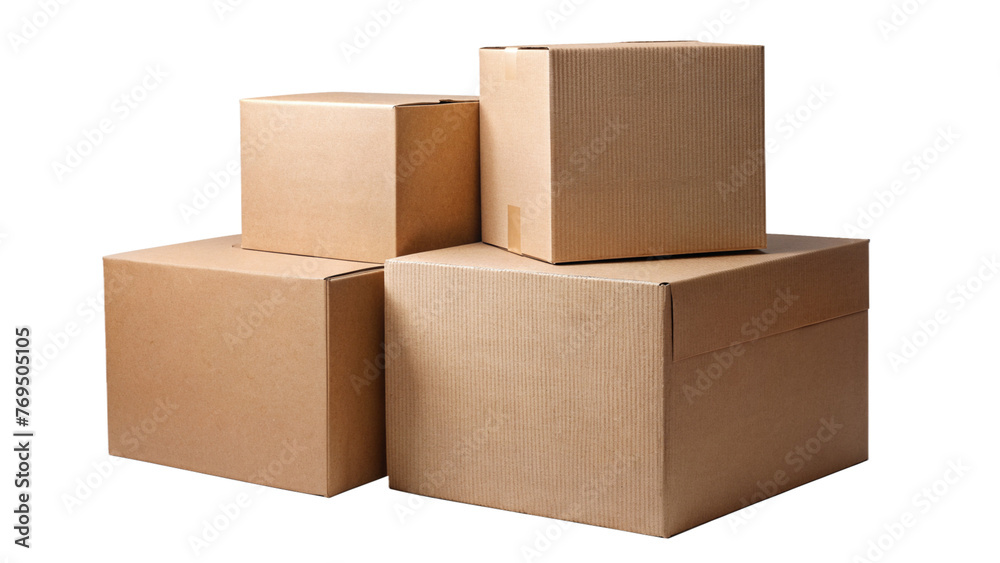 Cardboard box isolated on white Cardboard box isolated on white