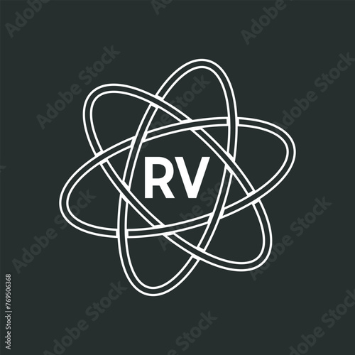 RV letter logo design on white background. RV logo. RV creative initials letter Monogram logo icon concept. RV letter design
