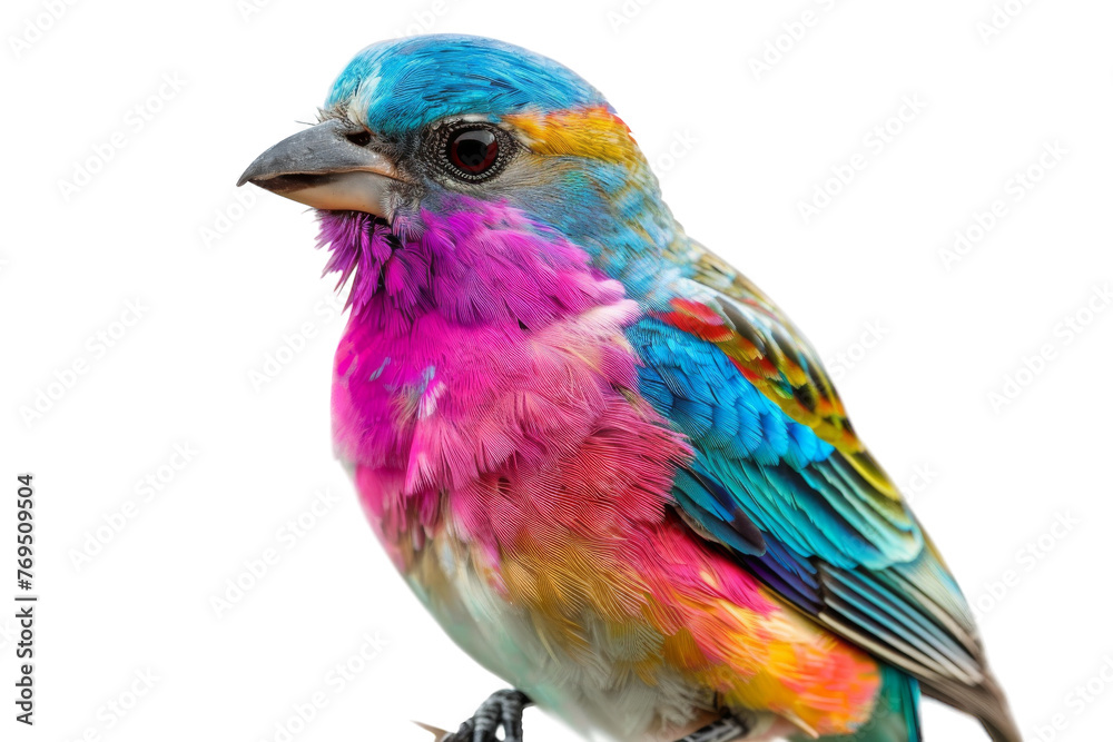 Colorful Bird Perched on Tree Branch