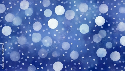 Simple polka dot watercolor illustration background inspired by the first snow of winter.